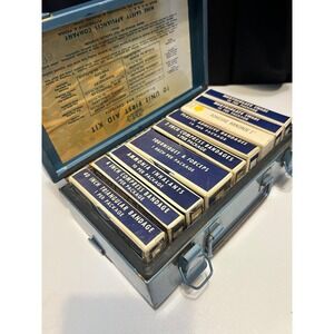 Vintage MSA First Aid Kit Mine Safety Appliances Co. Steel Box Full Contents